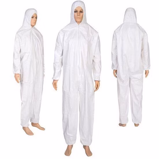 PPE ホワイト タイプ 5 6 保護つなぎ服
